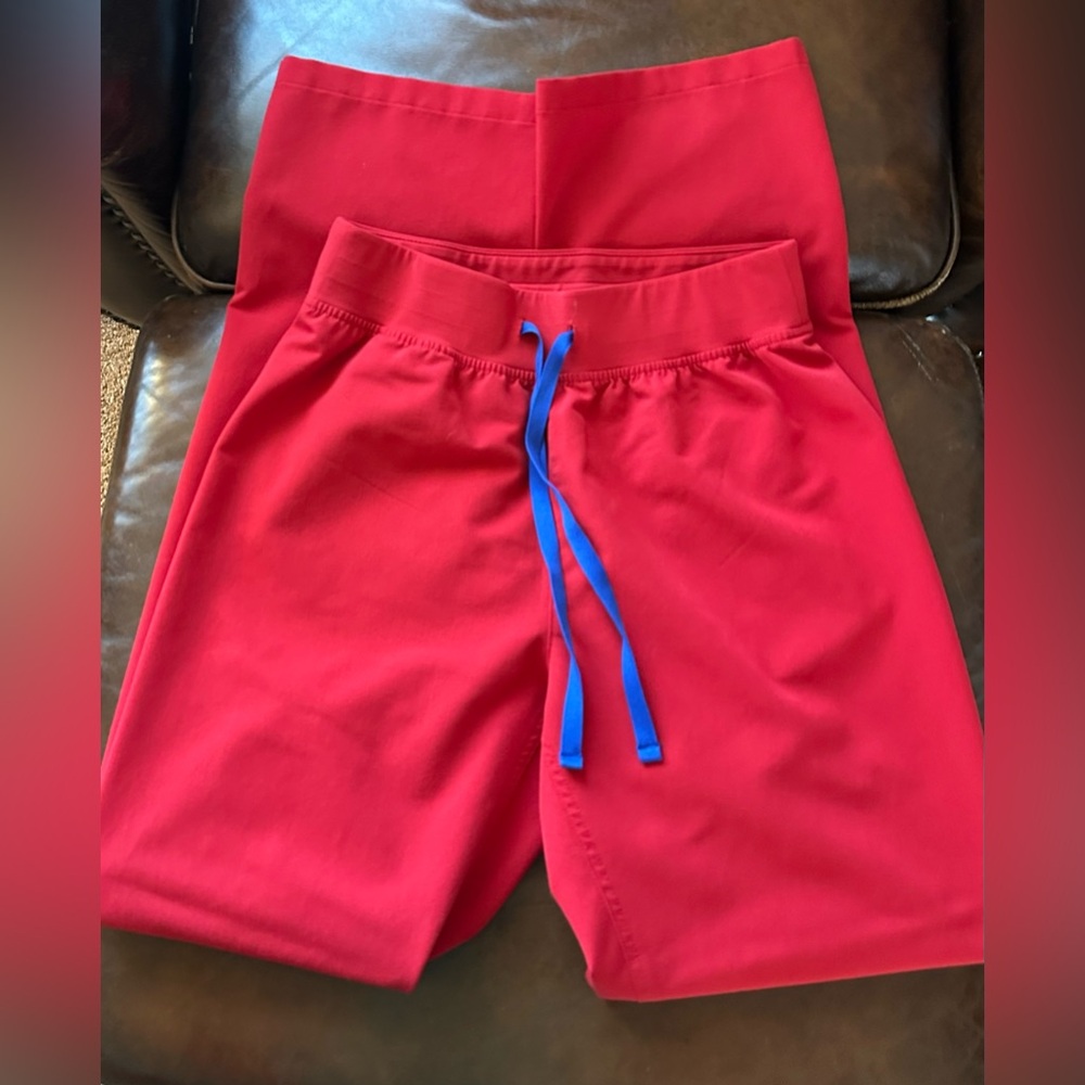 Figs Red Women’s Scrub Bottoms - Small Tall